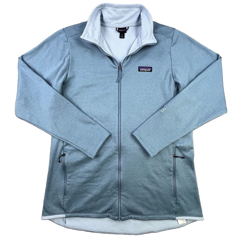 Patagonia R1 Daily Jacket Womens XL Light Blue Full Zip Fleece Hiking Camping